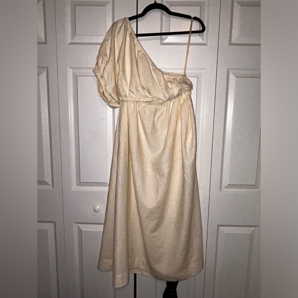 FARM Rio Off-White One Shoulder MaxiDress - Picture 3 of 4